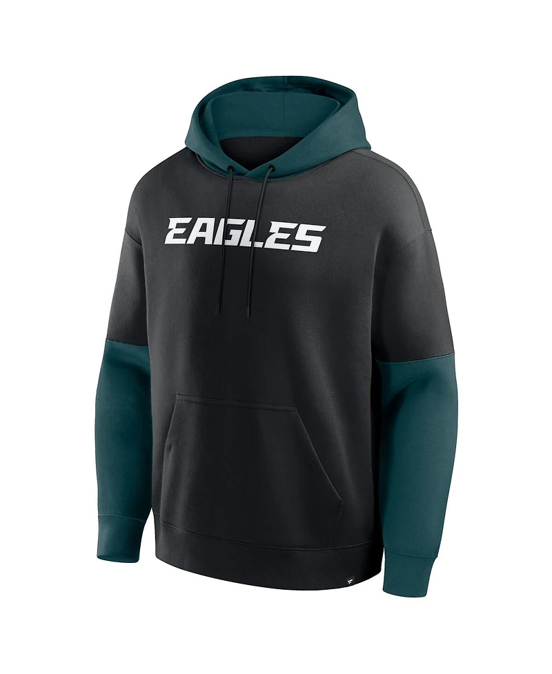 Fanatics Men's Black Philadelphia Eagles Helmet Pullover Hoodie