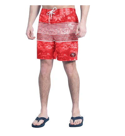 G-iii Sports by Carl Banks Men's Scarlet/Gray San Francisco 49ers Horizon Volley Swim Shorts