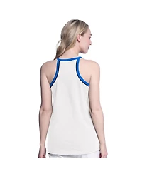 G-iii 4Her by Carl Banks Women's White Orlando Magic Curveball Racerback Scoop Neck Slub Tank Top
