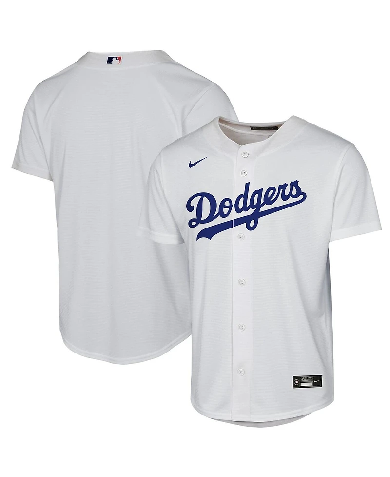 Nike Big Boys and Girls White Los Angeles Dodgers Home Replica Jersey