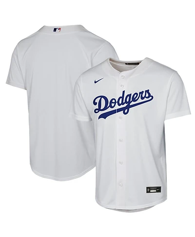 Nike Big Boys and Girls White Los Angeles Dodgers Home Replica Jersey