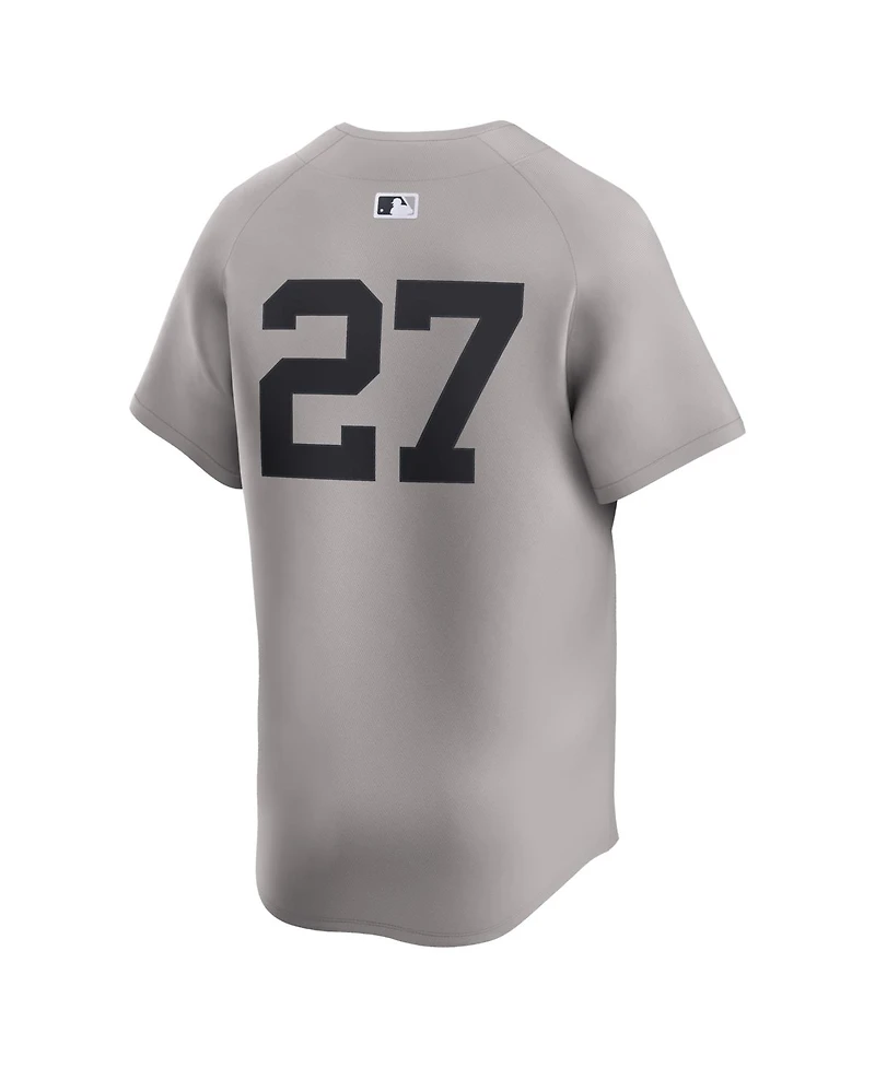 Nike Men's Giancarlo Stanton Gray New York Yankees Road Limited Player Jersey