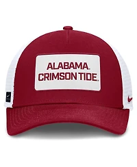 Nike Men's Crimson/White Alabama Crimson Tide 2025 On-Field Rise Patch Trucker Adjustable Hat