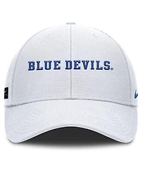 Nike Men's White Duke Blue Devils 2025 On-Field Rise Performance Adjustable Hat
