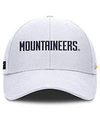 Nike Men's White West Virginia Mountaineers 2025 On-Field Rise Performance Adjustable Hat