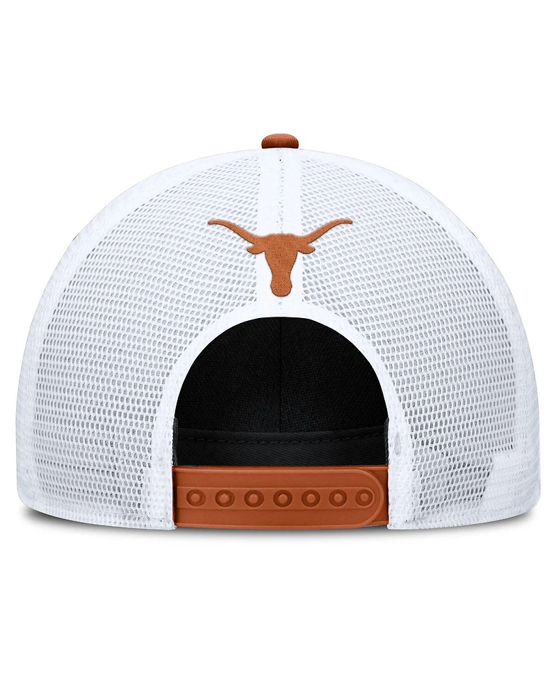 Nike Men's Texas Orange/White Texas Longhorns 2025 On-Field Rise Patch Trucker Adjustable Hat