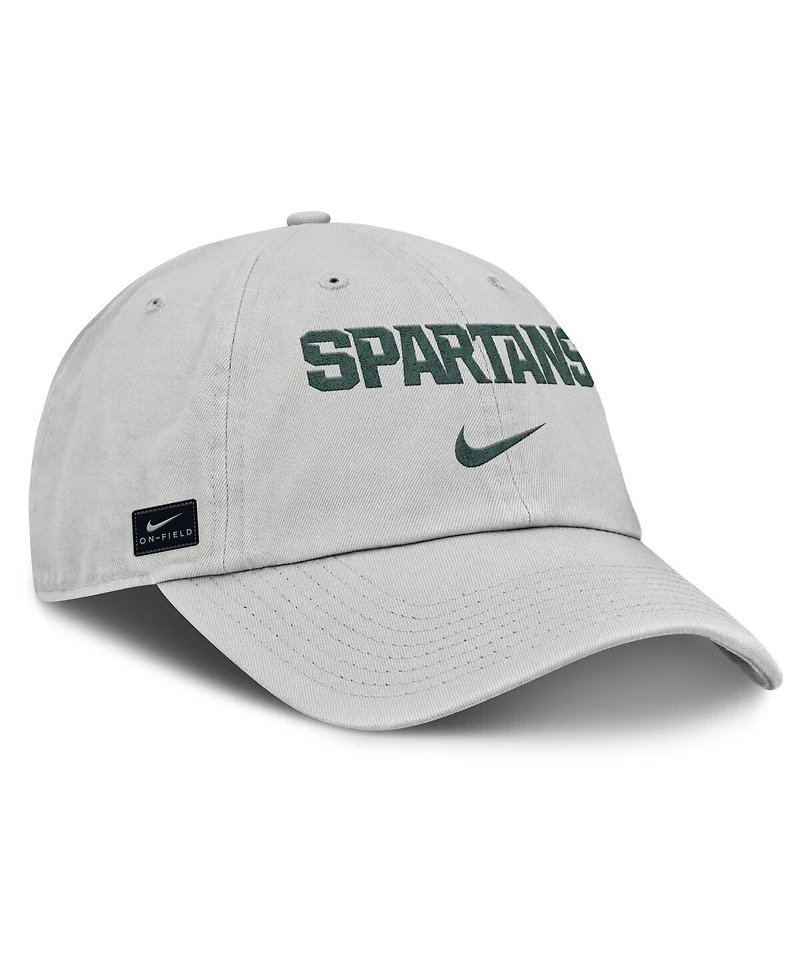 Nike Men's Gray Michigan State Spartans 2025 On-Field Gameday Club Adjustable Hat
