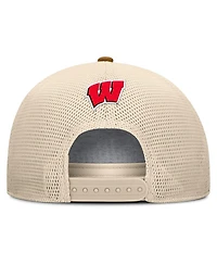 Fanatics Men's Brown Wisconsin Badgers Trucker Adjustable Hat