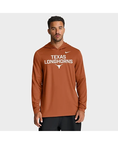 Nike Men's Texas Longhorns 2025 Sideline Performance Long Sleeve Hoodie T-Shirt