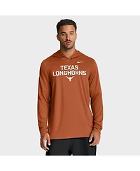 Nike Men's Texas Longhorns 2025 Sideline Performance Long Sleeve Hoodie T-Shirt