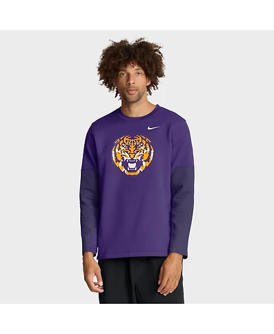 Nike Men's Purple Lsu Tigers 2025 Sideline Coach Performance Long Sleeve T-Shirt