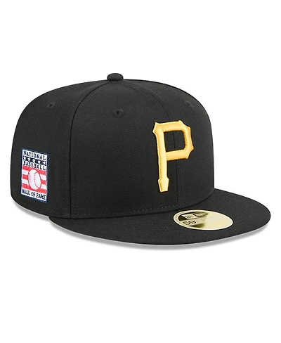 New Era Men's Black Pittsburgh Pirates Baseball Hall of Fame 59FIFTY Fitted Hat