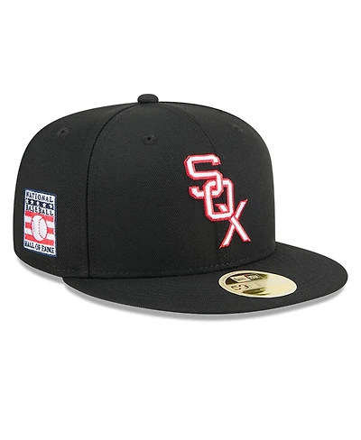 New Era Men's Black Chicago White Sox Baseball Hall of Fame 59FIFTY Fitted Hat
