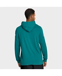 Nike Men's Aqua Miami Dolphins Alt Pack Pass Accuracy Performance Long Sleeve Hoodie T-Shirt