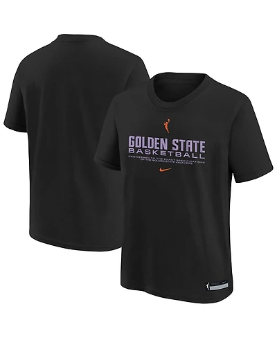 Nike Big Boys and Girls Black Golden State Valkyries Legend Practice Performance T-Shirt