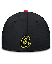Nike Men's Crimson/Black Atlanta Braves Neon 90s Rise Swoosh Flex Hat