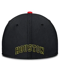 Nike Men's Crimson/Black Houston Astros Neon 90s Rise Swoosh Flex Hat