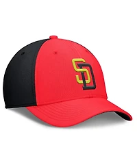 Nike Men's Crimson/Black San Diego Padres Neon 90s Rise Swoosh Flex Hat