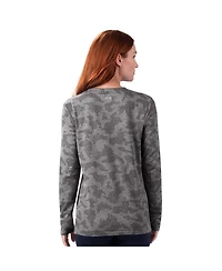 Msx by Michael Strahan Women's Grey Detroit Lions Camo Performance Long Sleeve T-Shirt