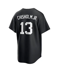 Nike Men's Jazz Chisholm Jr. Black New York Yankees Lights Out Replica Player Jersey