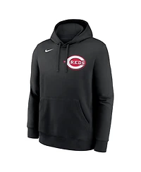 Nike Men's Elly De La Cruz Black Cincinnati Reds Player Name Number Club Fleece Pullover Hoodie