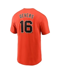 Nike Men's Rafael Devers Orange San Francisco Giants Name Number T-Shirt