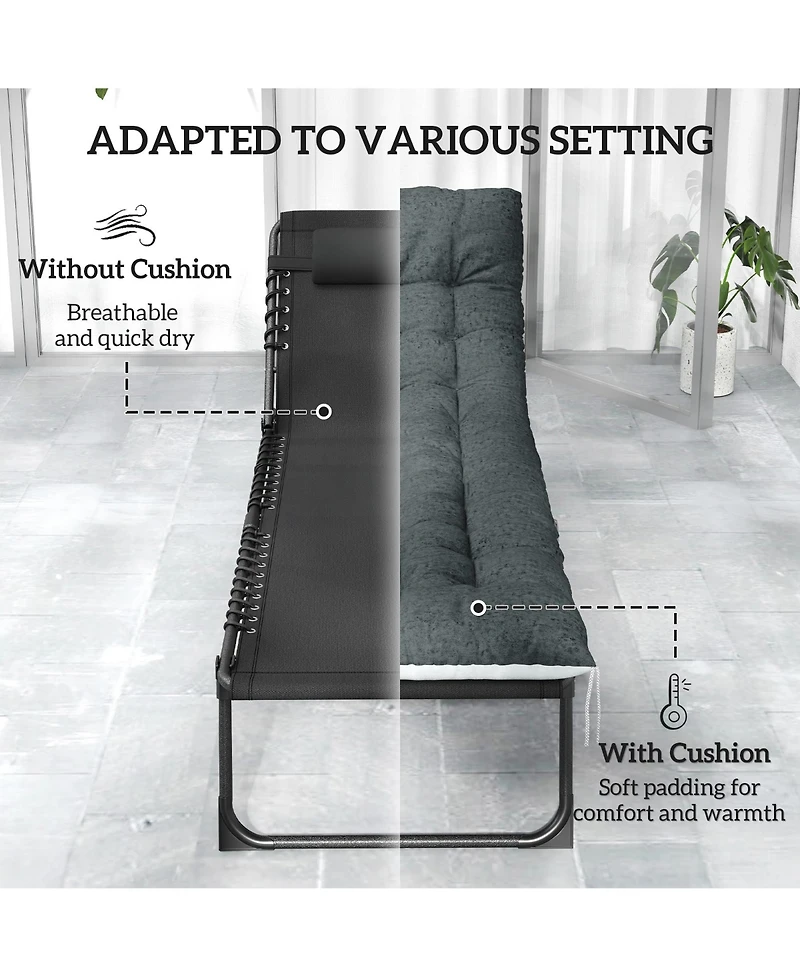 Outsunny Outdoor Lounge Chairs, Reclining Folding Chaise Lounge, /