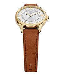 Fossil Women's Gilmore Three-Hand Brown Croco Leather Watch, 28mm