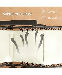 Outsunny Zero Gravity Lounge Chair Set Padded Outdoor Recliner