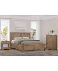 Alverton 3 Pc. King Cane Storage Set (Bed, Chest & 1-Drawer Nightstand), Created for Macy's.