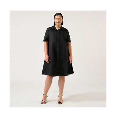 Estelle Obsidian Mini Shirt Dress