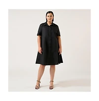 Estelle Obsidian Mini Shirt Dress