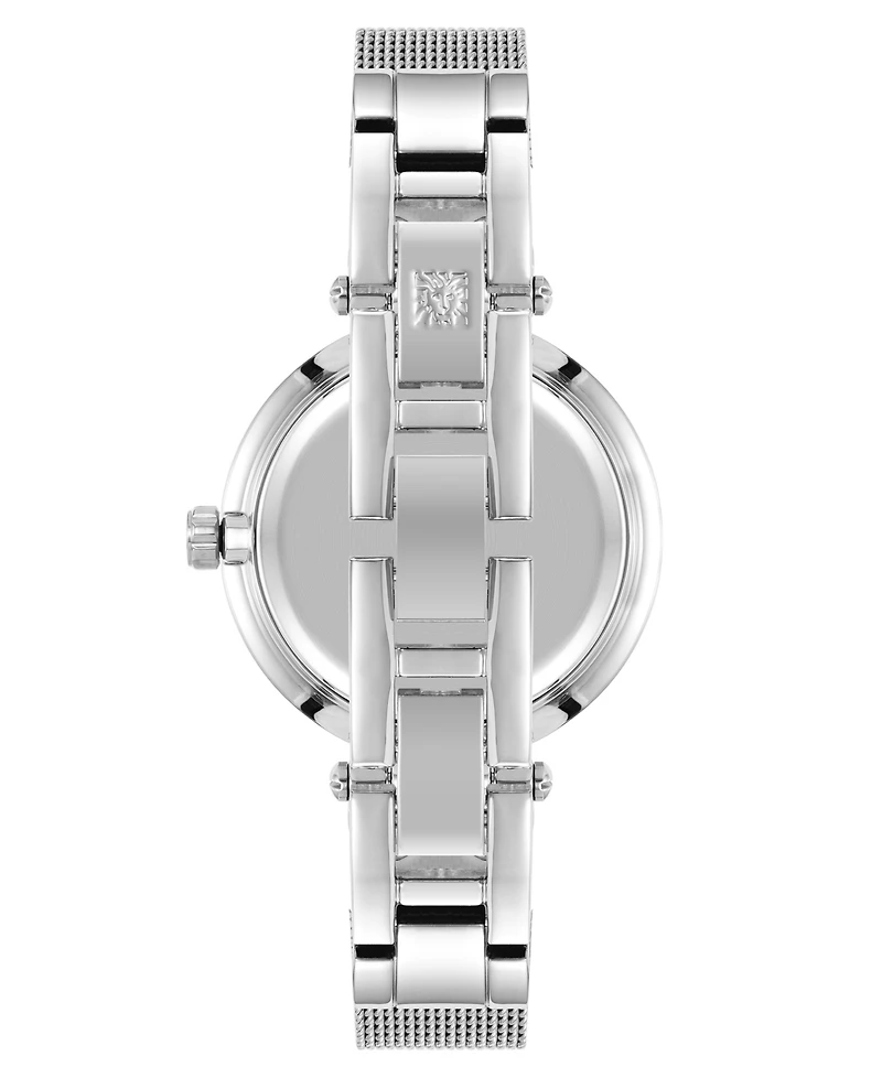 Anne Klein Women's Quartz Silver-Tone Metal Alloy Bracelet Watch Set, 18mm