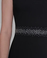 Karl Lagerfeld Paris Women's Ruffled-Hem A-Line Dress
