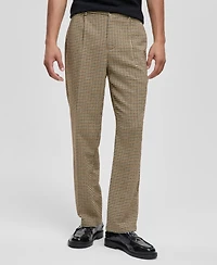 Mode of One Men's Relaxed-Fit Houndstooth Pants, Macy's Exclusive