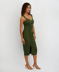 Siena Women's Ponte-Knit Sleeveless Bodycon Midi Dress