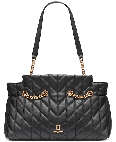 Karl Lagerfeld Paris Lafayette Medium Leather Satchel