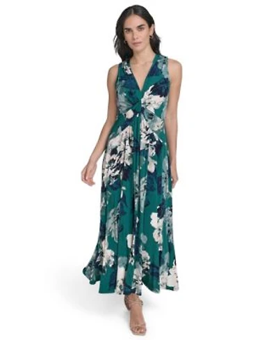 Calvin Klein Womens Sleeveless Jersey Fit Flare Midi Dress 0p 16