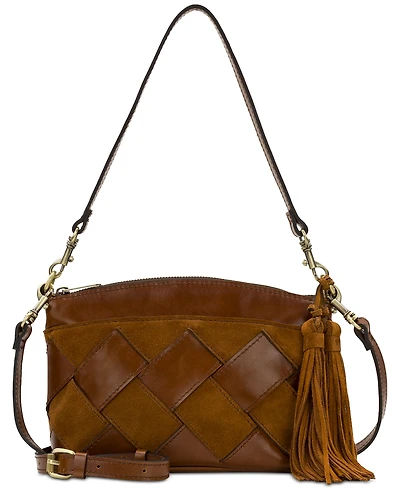 Patricia Nash Arlee Small Leather Weave Crossbody