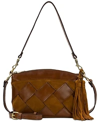 Patricia Nash Arlee Small Leather Weave Crossbody