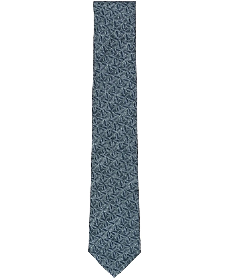 Alfani Men's Marigold Geo-Pattern Tie, Macy's Exclusive