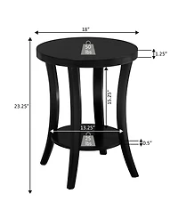 Convenience Concepts 18" Wood Charleston Round End Table