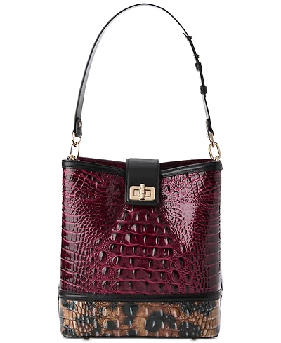 Brahmin Celina Small Leather Towers Bucket Bag