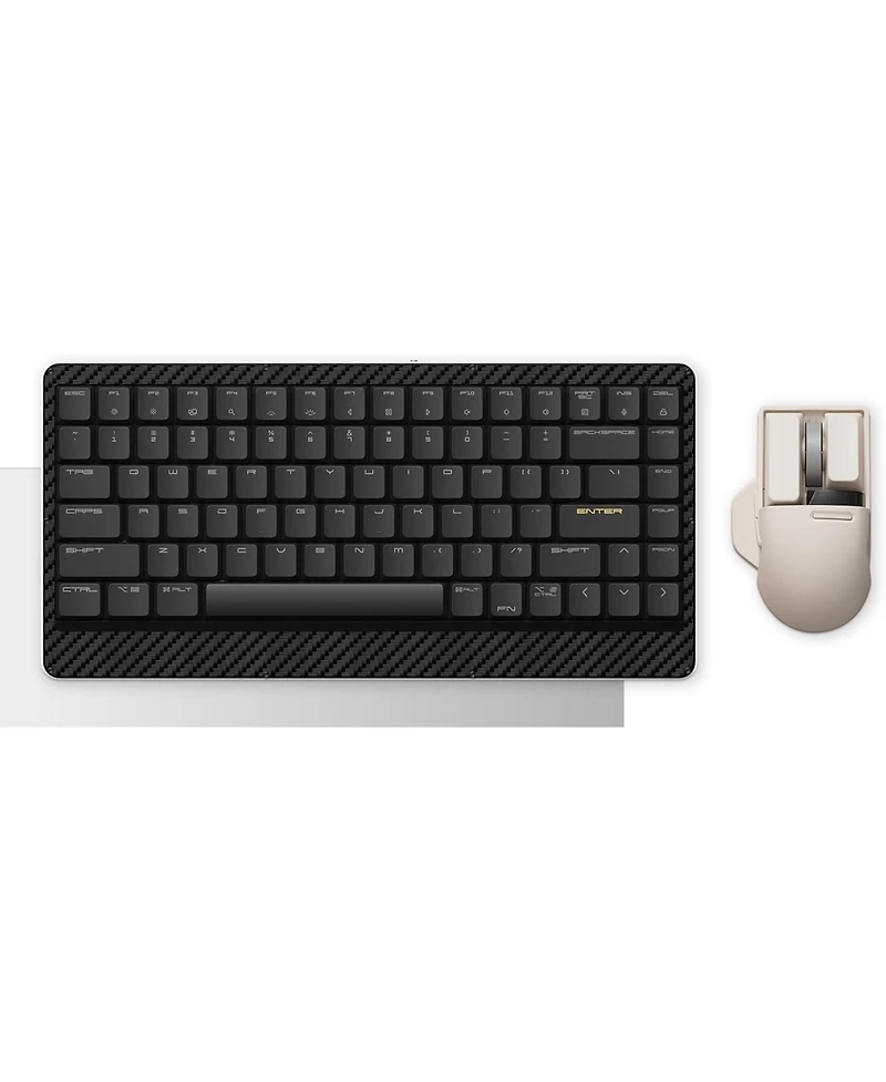 Lofree Edge Low Profile Mechanical Keyboard with Mouse, 75% Rechargeable Bluetooth and Wired Connection for Windows