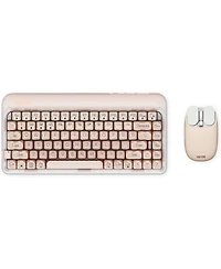 Lofree Dot Foundation Mechanical Keyboard with Milk Tea Mouse – 75% Rechargeable Hot-swappable Keyboard with Multi-Connection Modes