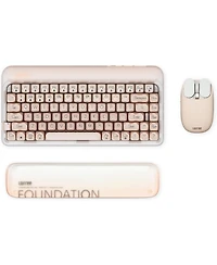 Lofree Dot Foundation Mechanical Keyboard with Milk Tea Mouse & Jelly Palm Rest – 75% Rechargeable Hot-swappable Keyboard