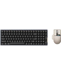 Lofree Flow Low Profile Mechanical Keyboard with Mouse, 100 Keys Rechargeable Wireless Keyboards with Bluetooth and Wired Connection