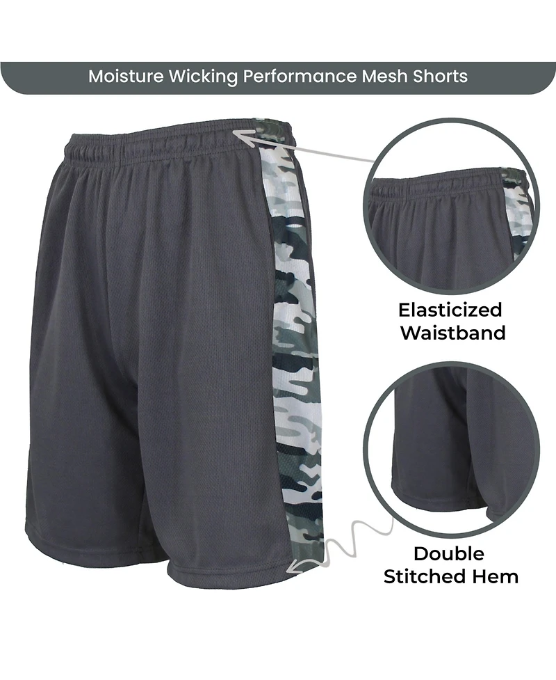Galaxy By Harvic Women's Loose Fit Moisture Wicking Performance Quick Dry Mesh Shorts With Side Block Design
