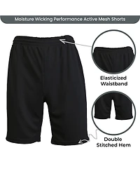 Galaxy By Harvic Women's Loose Fit Moisture Wicking Performance Mesh Shorts