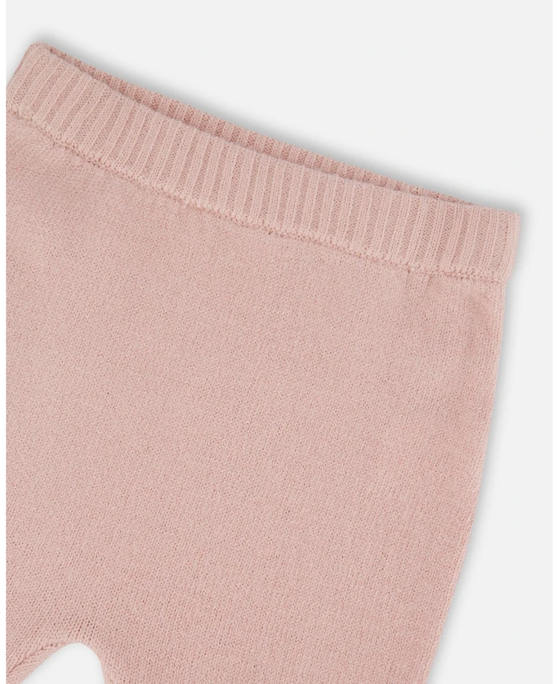 Deux par Baby Girl Knitted Top and Pant Set Light Pink